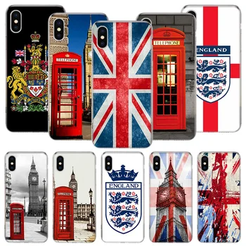 Londona, Apvienotā Karaliste-Anglija Karoga Tālrunis Lietā Par iPhone 11 12 13 14 Pro XS XR X Max 7 8 6 6S Plus Mini + 5 SE Modeli Pielāgot