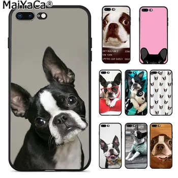 MaiYaCa Dzīvnieku bostonas terjers suns Modelis TPU Mīksto Telefonu Aksesuāri Telefonu Gadījumā iPhone 8 7 6 6S Plus X XS MAX 5 5S SE XR