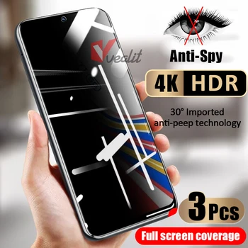 Anti Spy Privātuma Rūdīta Stikla Xiaomi 11es 11T Poco Pro X3 X4 GT Nfc F4 M3 M4 Ekrāna Aizsargs Redmi Piezīme 11s 10s 9 Stikla