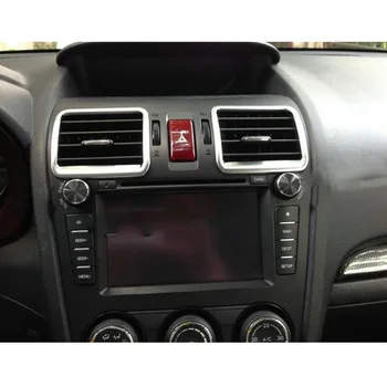 Par Subaru Forester 2013 2014 2015 2016 2017 2018 Auto ABS Chrome Slēdzi, Ventilācijas Izvads Gaisa kondicionēšanas Kontroles Panelis Melns Rāmis Attēls 2