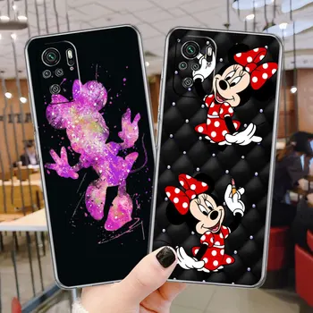 Phone Gadījumā Xiaomi Redmi Piezīme 11 10 9 8 K40 Pro 9S 11T 10S 9.C 11S 9A 7 9T 8T F1 X3 Mīksto Būtiska Vāka Karikatūra Gudrs Minnie Mouse Attēls 2