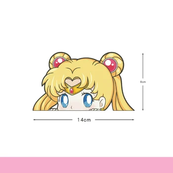 Auto Uzlīmes Sailor Moon Tsukino Usagi Skaistumu Jauki Cute Karikatūra Atstarojošs Radošo Vējstikla Auto Tuning Styling 30