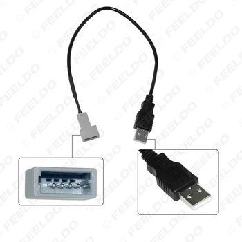 FEELDO Auto Audio Radio, USB 2.0, lai 4Pin Ligzdas Kabelis Kia KX5 Sorento Sonata Pagarināšanu Adapteris Savienotājs Attēls 2