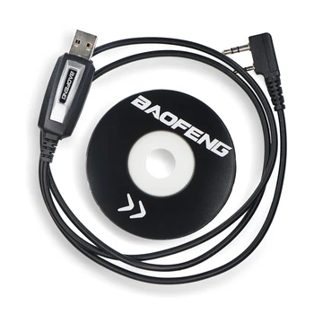 Sākotnējā Baofeng USB Programmēšanas Kabeli divvirzienu Radio UV-5R Pro BF-888S UV-82 UV82 UV-3R plus Ar Driver CD, Walkie Talkie