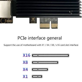RTL8125B Dual-Port 2.5 G Tīkla Karte PCI-E Iebūvēts 2500Mbps Dual-Port Vadu Tīkla Kartes Serveri DATORU Attēls 2