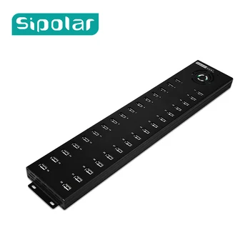 Sipolar Rūpniecības 32 Ostas Multi USB 2.0 Hub Ar Strāvas Adapteri Datu Un Ātru Lādētāju Par Tālruni, Tabletes Remonts Renovācija