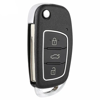 Keyecu Flip Tālvadības Auto Atslēgu Fob, 3 Pogas 433MHz 4D60 Mikroshēmu Hyundai Santa Fe 2012 2013 2014 2015 P/N: 95430-2W400 Attēls 2