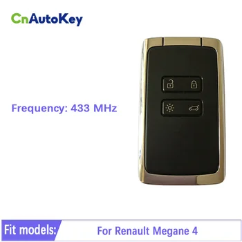 CN010036 Oriģināls, 4 Pogas, Smart Tālvadības pults Kartes Atslēga Renault Megane 4 Talismans 433 MHz Retranslatoru HITAG AES, Keyless GO