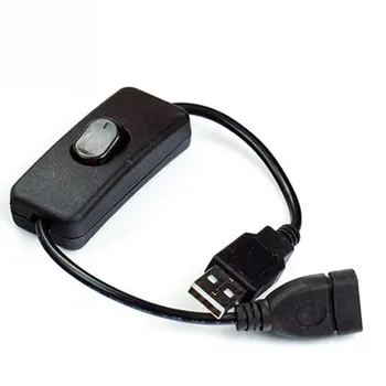 USB Vads Ar Slēdzi ON/OFF Kabeli, Sieviešu un Vīriešu Pagarināšanu Pārslēgt USB Lampa USB Fan LED Gaismas Sloksne elektrolīniju 2A Strāvas